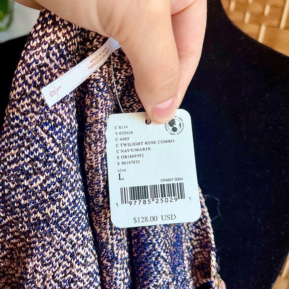 NWT Free People TWILIGHT ROSE COMBO Sequin Scalloped Cropped Top - Picture 11 of 12